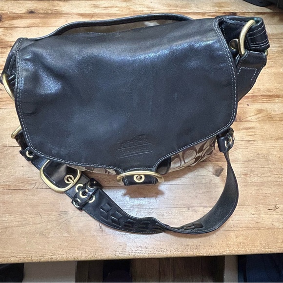 Coach Bleeker Signature Canvas and Leather Shoulder Bag 11434 - Picture 7 of 14